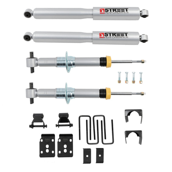 Belltech 2021+ Ford F-150 4WD 1in to 3.5in Front 7.5in Drop Rear Lowering Kit