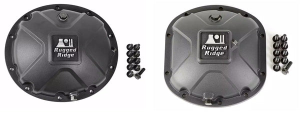 Rugged Ridge Boulder Aluminum Diff Covers Front Dana 30 Rear Dana 35 For 1997-06 Jeep Wrangler TJ