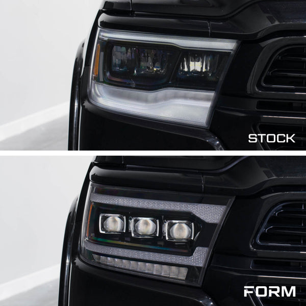 Form Lighting 2019-2024 Ram 1500 Sequential LED Projector Headlights (Pair)