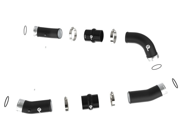 aFe 2024+ Toyota Tacoma BladeRunner 2.5in & 3in Aluminum Hot & Cold Charge Pipe Kit - Black
