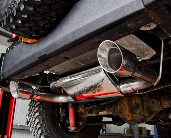 MBRP 07-14 Jeep Wrangler/Rubicon 3.6L/3.8L V6 Axle-Back Dual Rear Exit T409 Performance Exhaust Sys