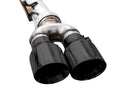 AWE Tuning 22-23 GMC Sierra 1500 AT4X 6.2L 0FG Catback Split Dual (Flat Bumper) - Diamond Black Tips