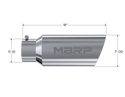 MBRP Universal Tip 7in O.D. Rolled End 5in inlet 18in length - T304 (SINGLE TIP)