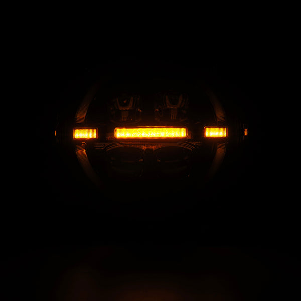 AlphaRex 18-23 Jeep Wrangler JL/Gladiator JT LED Proj Headlights Alpha-Blk w/ Activ Light/Seq Signal