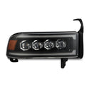 AlphaRex 94-01 RAM 1500 NOVA LED Proj Headlights Blk w/Activ Light/Seq Signal/SB DRL