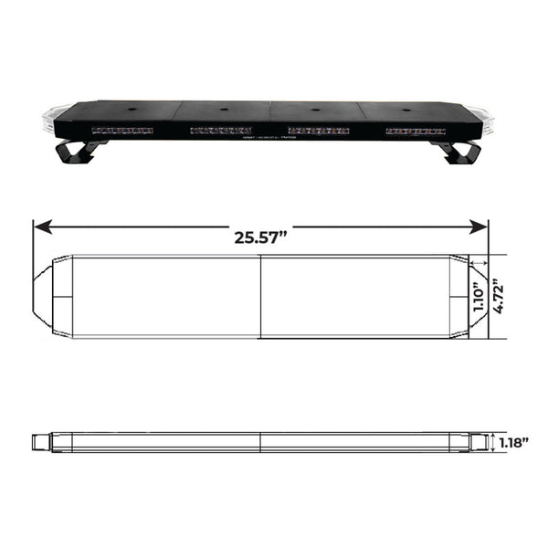 Putco 24in Hornet Light Bar - (Amber) LED Stealth Rooftop Strobe Bar
