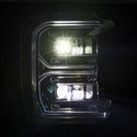 AlphaRex 23-26 Ford F-250 SD LUXX LED Proj Headlights Blk w/Activ Light/Seq Signal/Switchback