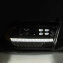 AlphaRex 09-18 Dodge Ram 2500HD LUXX LED Proj Headlights Plank Style Black w/Seq Signal/Smoked DRL
