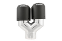 MBRP 3in ID / Dual 4in OD Out Staggered L 9.87in / R 9.37in Dual Wall Carbon Fiber Univ Exhaust Tip