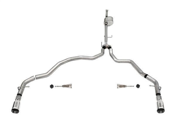 Corsa 2021-2025 Ford F-150 SuperCab/6.5in Bed 5.0L V8 Xtreme Cat-Back Dual Rear Exit-Polished