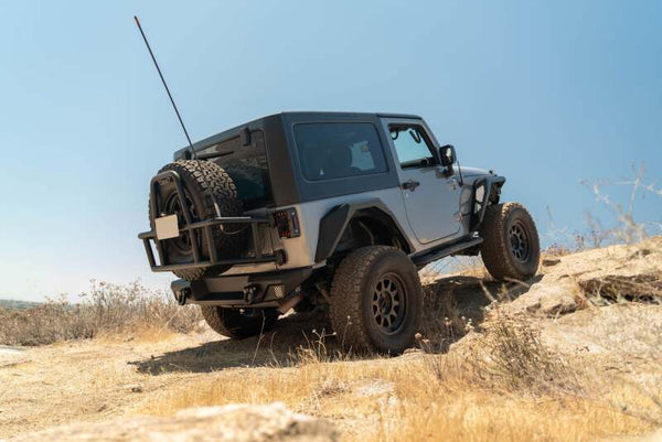 DV8 Offroad 07-18 Jeep Wrangler JK Body Mounted Tire Carrier