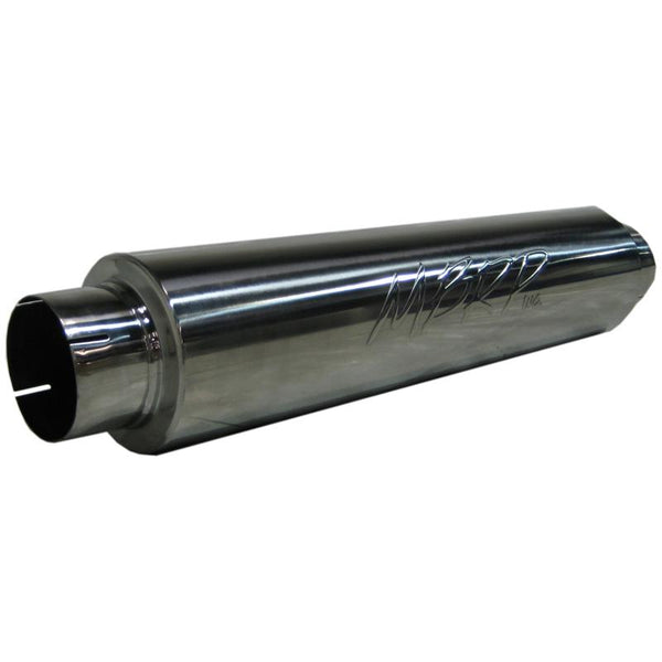 MBRP Universal Quiet Tone Muffler 4in Inlet/Outlet 24in Body 6in Dia 30in Overall T409