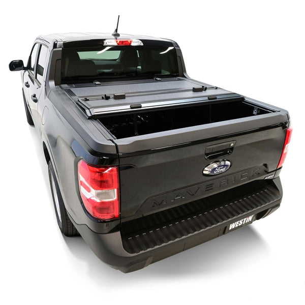 Westin 22-26 Ford Maverick 4WD 4ft. 6in. Bed Hard Tri-Fold Tonneau Cover - Black
