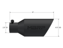MBRP Universal Dual Wall Angle Rolled End Tip 4-1/2in OD / 2-1/2in Inlet / 11in Length - Black