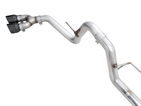 AWE 21+ Ford F150 Dual Side Exit Cat-Back Exhaust - 4.5in Diamond Black Tips *For Stock Y-Pipe Only
