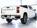 AWE OFF Exhaust 2019-23 Chevy Silverado GMC Sierra 1500 5.3L With Bumper Cutouts - Quad Diamond Black Tips