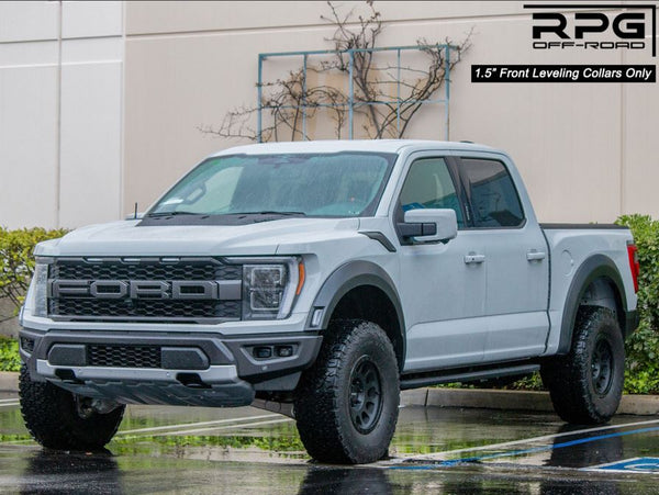 RPG Offroad 2.25" Level Raptor Coil Spring Adjustment Collar Ford F150 2021-26 Raptor Gen 3 Black