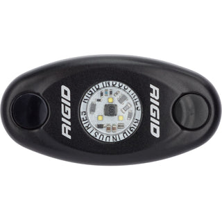 RIGID A-Series LED Light Low Power Red Black Housing Single