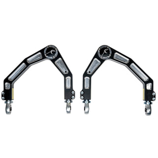 RSO Front Upper Control Arms Forged Billet Aluminum Black Anodized 1-4in Lift
