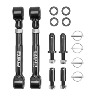 RSO Front Quick Disconnect Sway Bar End Links Black E-Coat 2.5-6in Lift