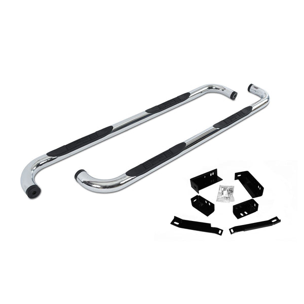 4000 Series Side Steps with Mounting Brackets Kit - Chrome