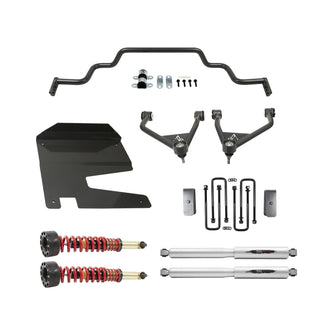 BELLTECH 150212HK LIFT KIT 4in. Lift Kit Inc. Front and Rear Trail Performance Coilovers/Shocks 2019-2021 GM Silverado/Sierra 1500 2WD/4WD 4in. Lift W/ Trail Performance Coilovers/Shocks