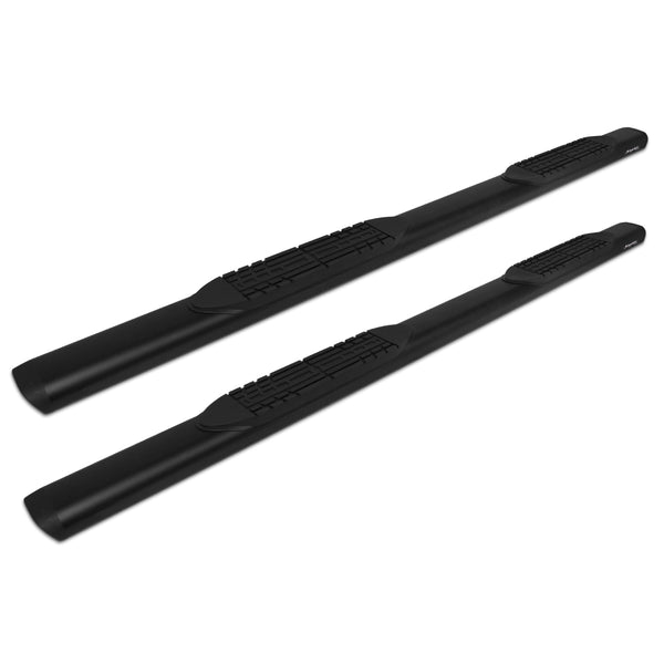 Raptor Series 5 in Oval Style Slide Track Running Boards Black Textured Aluminum