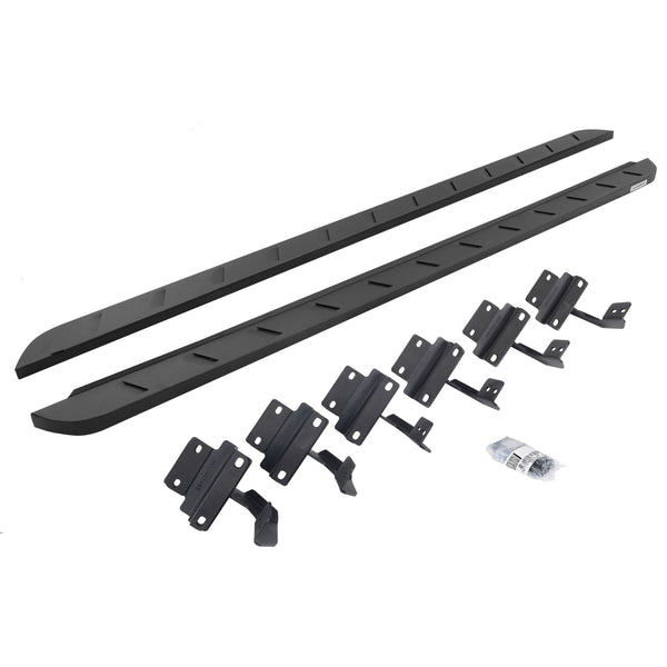 Go Rhino 63415587SPC - RB10 Slim Line Running Boards With Mounting Brackets - Textured Black