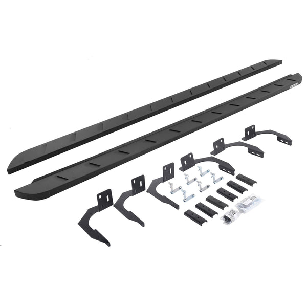 Go Rhino 63409980SPC - RB10 Slim Line Running Boards With Mounting Brackets - Textured Black