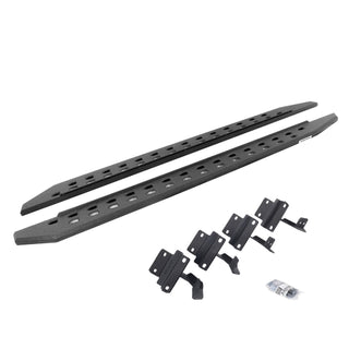 Go Rhino 69417780ST - RB20 Slim Line Running Boards With Mounting Brackets - Protective Bedliner Coating