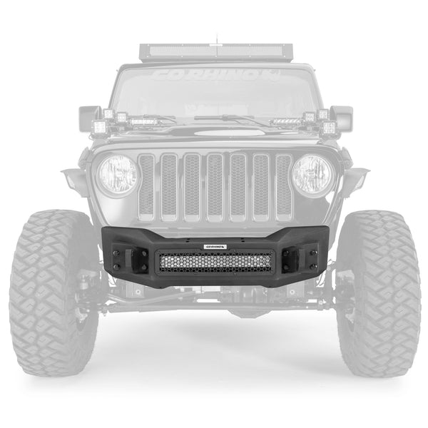 Go Rhino 331100T - Rockline Front Stubby Bumper - Textured Black