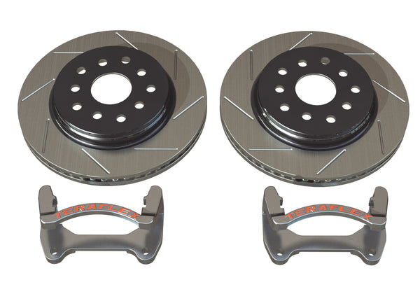 JK: Front Performance Big Rotor Kit w/ Slotted Rotors - 5x5 in. & 5x5.5 in.