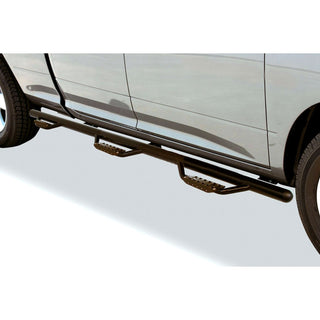 Dominator D3 1-Piece Wheel-to-Wheel Side Steps w Brackets Kit - Black - Diesel