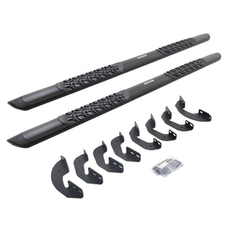 Go Rhino V3443580T - V3 Series Aluminum Side Steps with Mounting Brackets - Textured Black