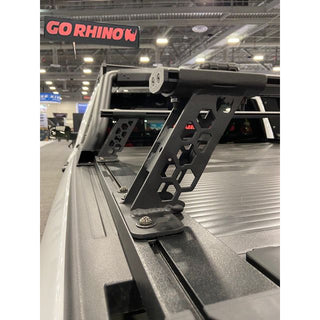 Go Rhino 5935015T - XRS Cross Bars - Bed Rail Kit For Full/Mid Sized Trucks W/Tonneau Cover T-Tracks- Textured Black