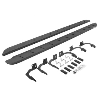 Go Rhino 63409980ST - RB10 Slim Line Running Boards With Mounting Brackets - Protective Bedliner Coating