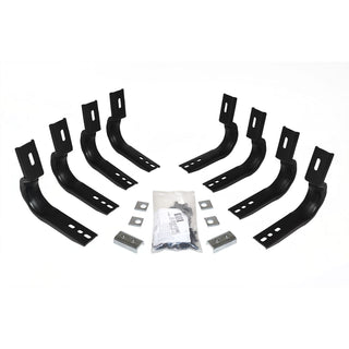 Go Rhino 6840496 - OE Xtreme Wheel To Wheel Side Steps - Mounting Brackets Only - Black Powder Coat