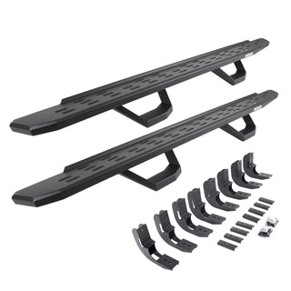 Go Rhino 69604880PC - RB30 Running Boards With Mounting Brackets & 2 Pairs Of Drop Steps Kit- Textured Black