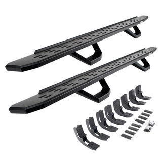 Go Rhino 6960488720PC - RB30 Running Boards With Mounting Brackets & 2 Pairs Of Drops Steps Kit - Textured Black