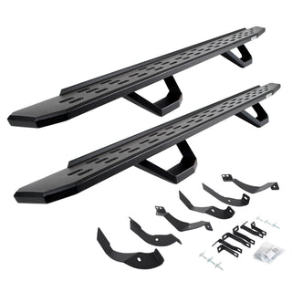 Go Rhino 6960518720PC - RB30 Running Boards With Mounting Brackets & 2 Pairs Of Drops Steps Kit - Textured Black