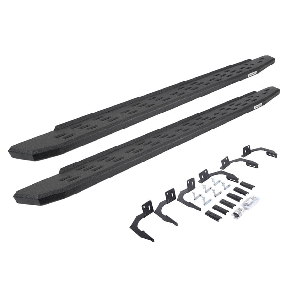 Go Rhino 69609980T - RB30 Running Boards With Mounting Bracket Kit - Protective Bedliner Coating