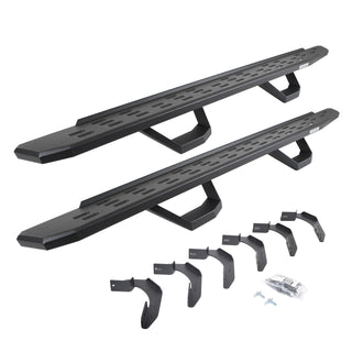 Go Rhino 6961268020PC - RB30 Running Boards With Mounting Brackets & 2 Pairs Of Drops Steps Kit - Textured Black