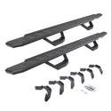 Go Rhino 6961268020T - RB30 Running Boards With Mounting Brackets & 2 Pairs Of Drops Steps Kit - Protective Bedliner Coating