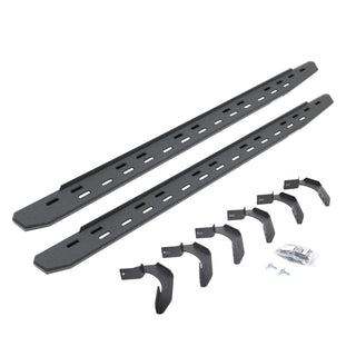 Go Rhino 69612680ST - RB30 Slim Line Running Boards With Mounting Bracket Kit - Protective Bedliner Coating