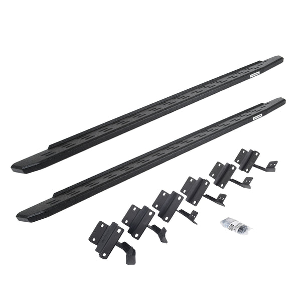 Go Rhino 69615087T - RB30 Running Boards With Mounting Bracket Kit - Protective Bedliner Coating