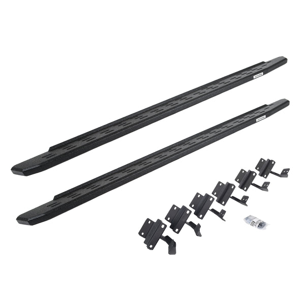 Go Rhino 69615587T - RB30 Running Boards With Mounting Bracket Kit - Protective Bedliner Coating