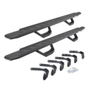 Go Rhino 69617680T - RB30 Running Boards With Mounting Brackets & 2 Pairs Of Drop Steps Kit - Portective Bedliner Coating