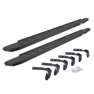 Go Rhino 69617680T - RB30 Running Boards With Mounting Bracket Kit - Protective Bedliner Coating