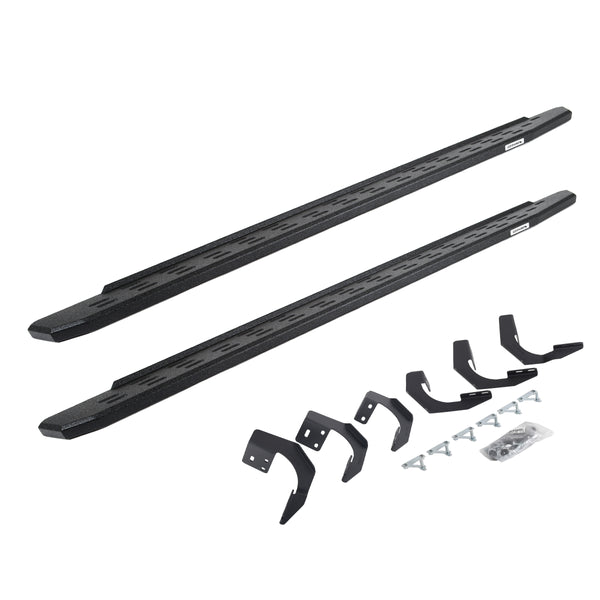 Go Rhino 69620687T - RB30 Running Boards With Mounting Bracket Kit - Protective Bedliner Coating