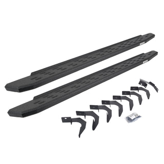 Go Rhino 69623580T - RB30 Running Boards With Mounting Bracket Kit - Protective Bedliner Coating